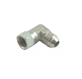 adaptateur hydraulique coudé 90° mâle Jic x femelle Jic