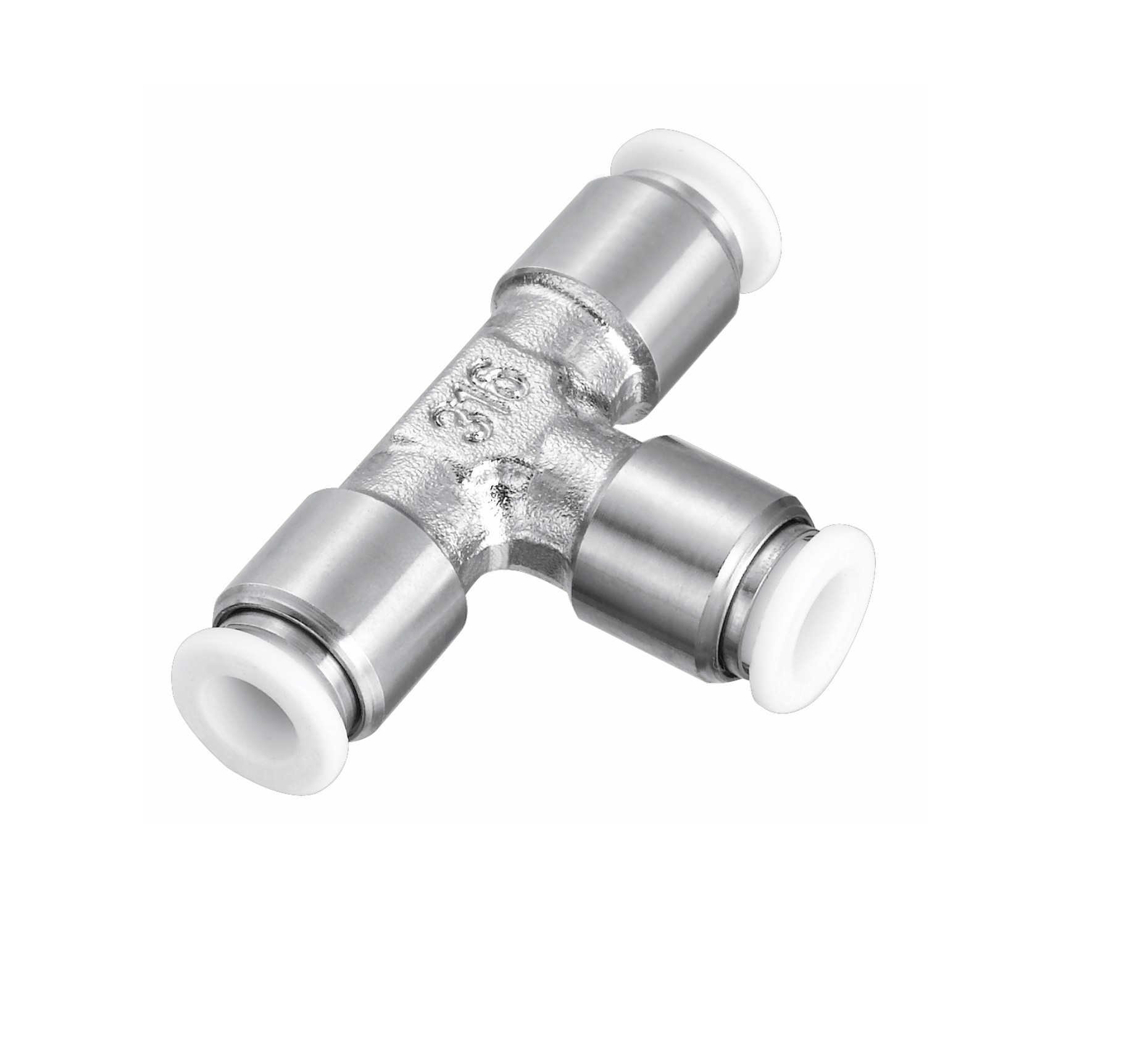 raccord instantané en T en inox pour air comprimé