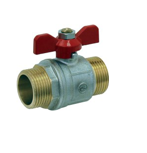 vanne à sphère poignet papillon mâle mâle